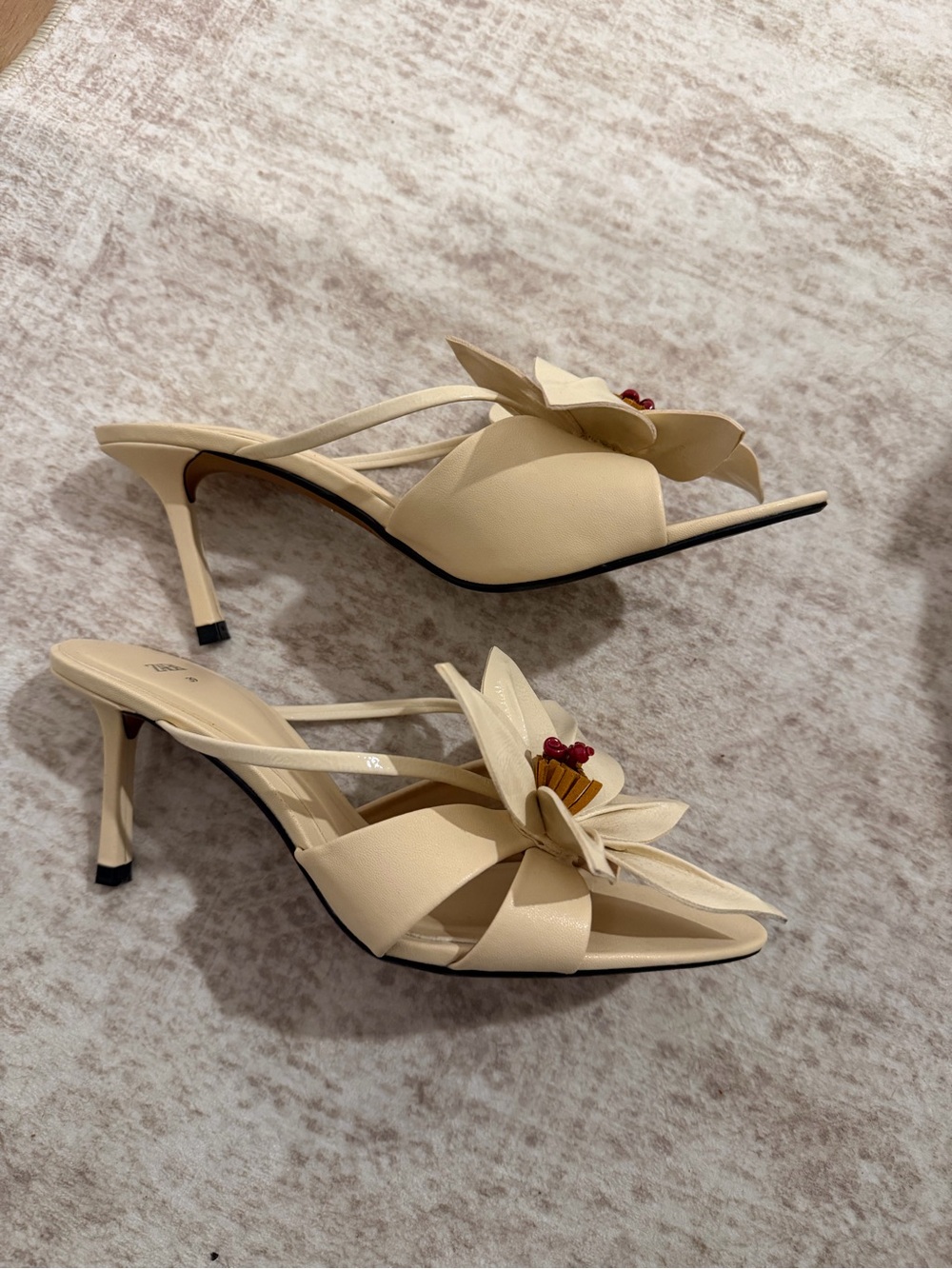 Zara floral heel